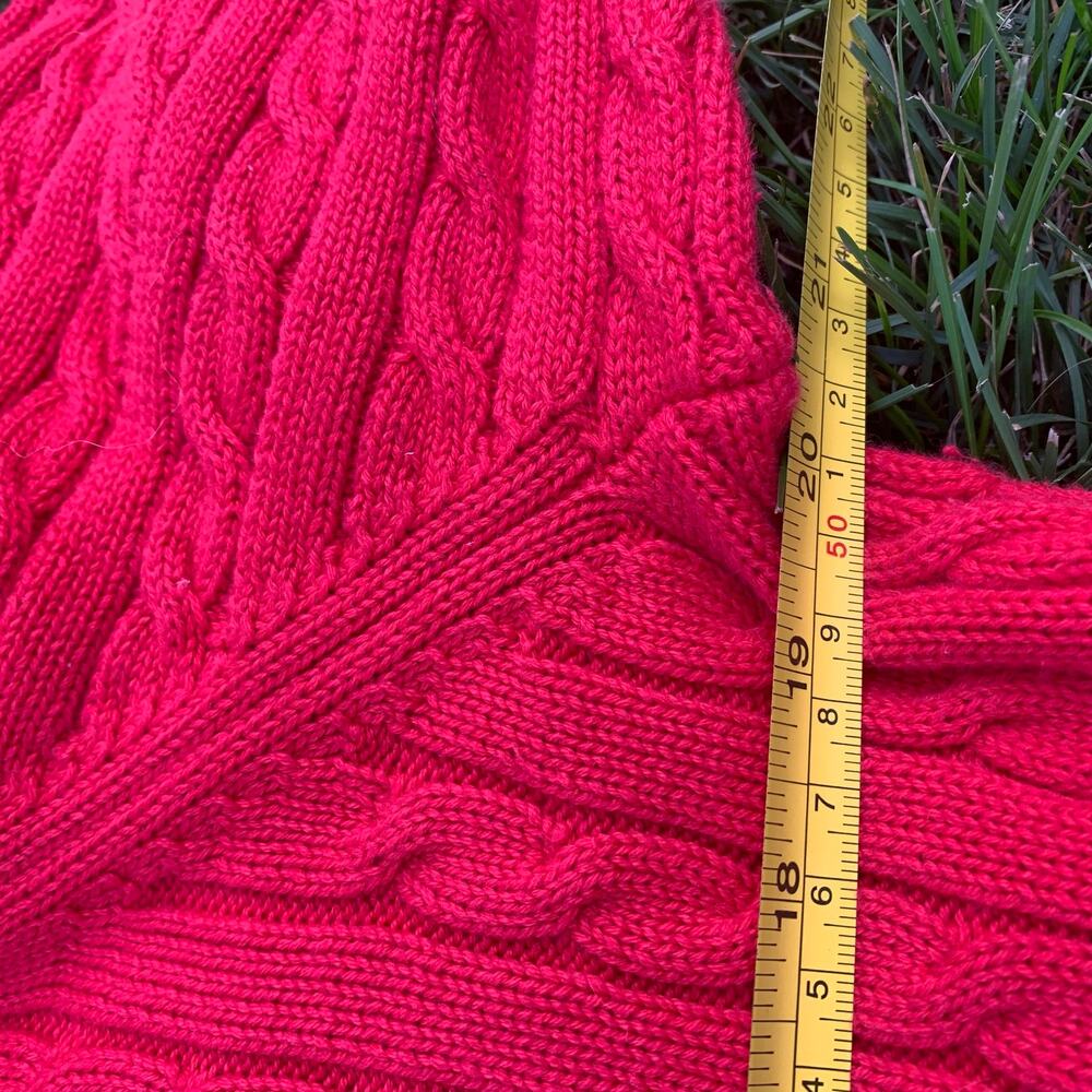 Custom Upcycled Ralph Lauren Red Candy Patchwork Cotton Top Large - Picture 4 of 5